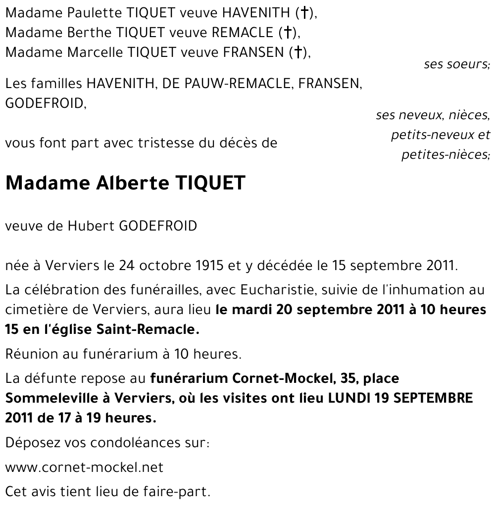 Alberte TIQUET