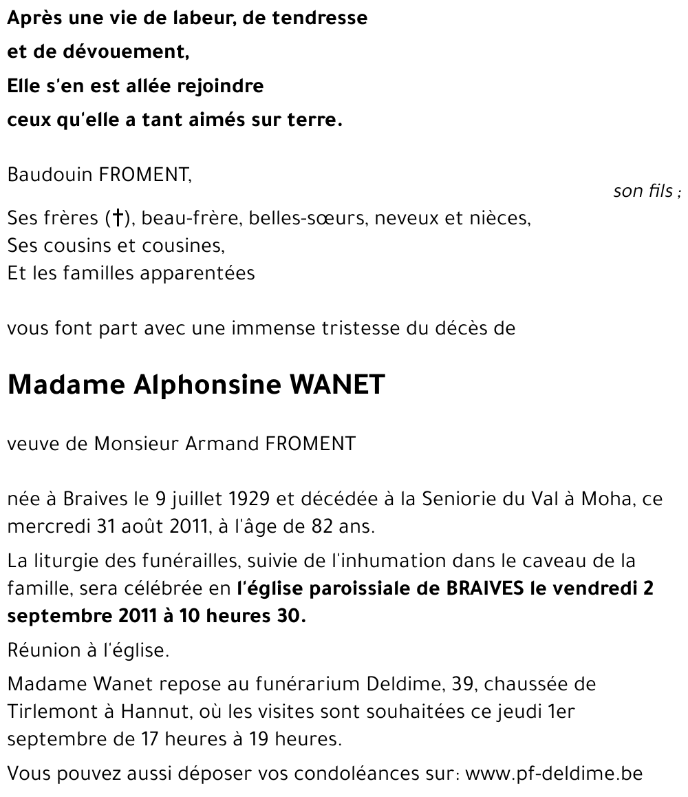 Alphonsine WANET