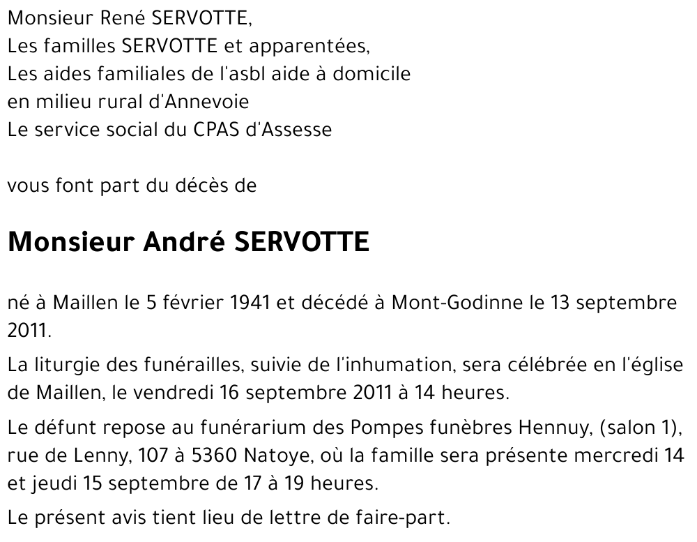 André SERVOTTE