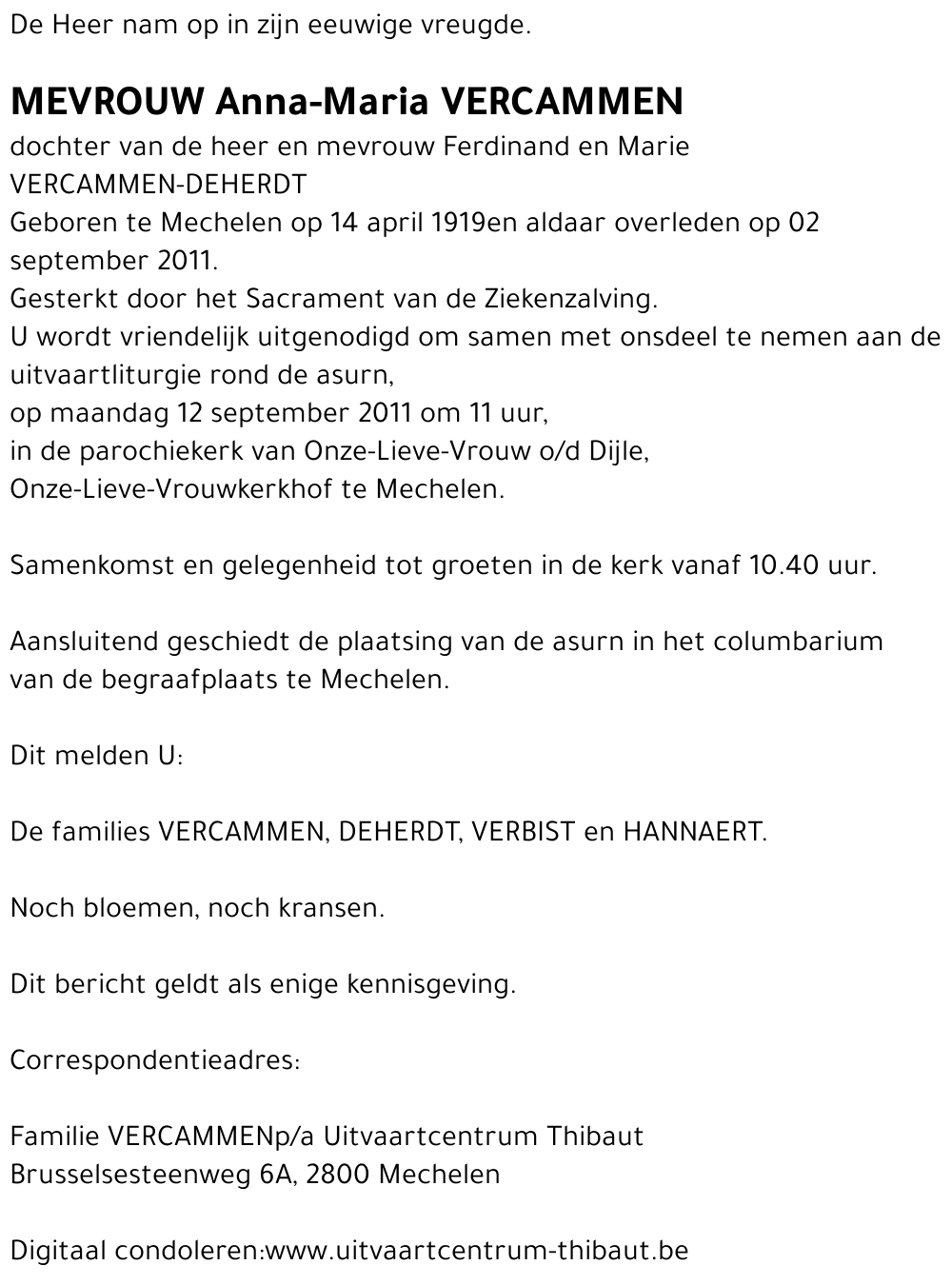 Anna Marie Vercammen