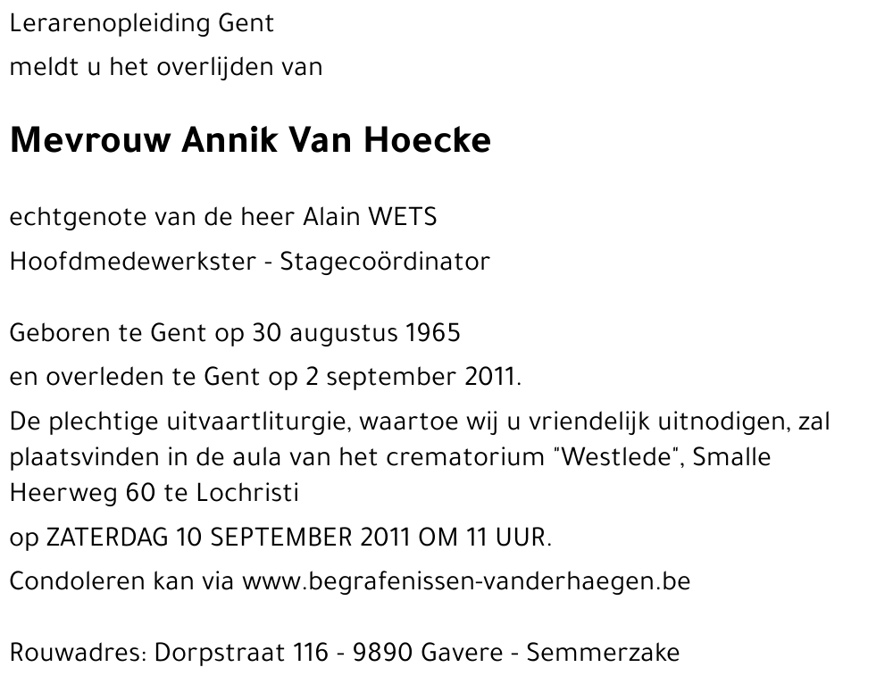 Annik Van Hoeke