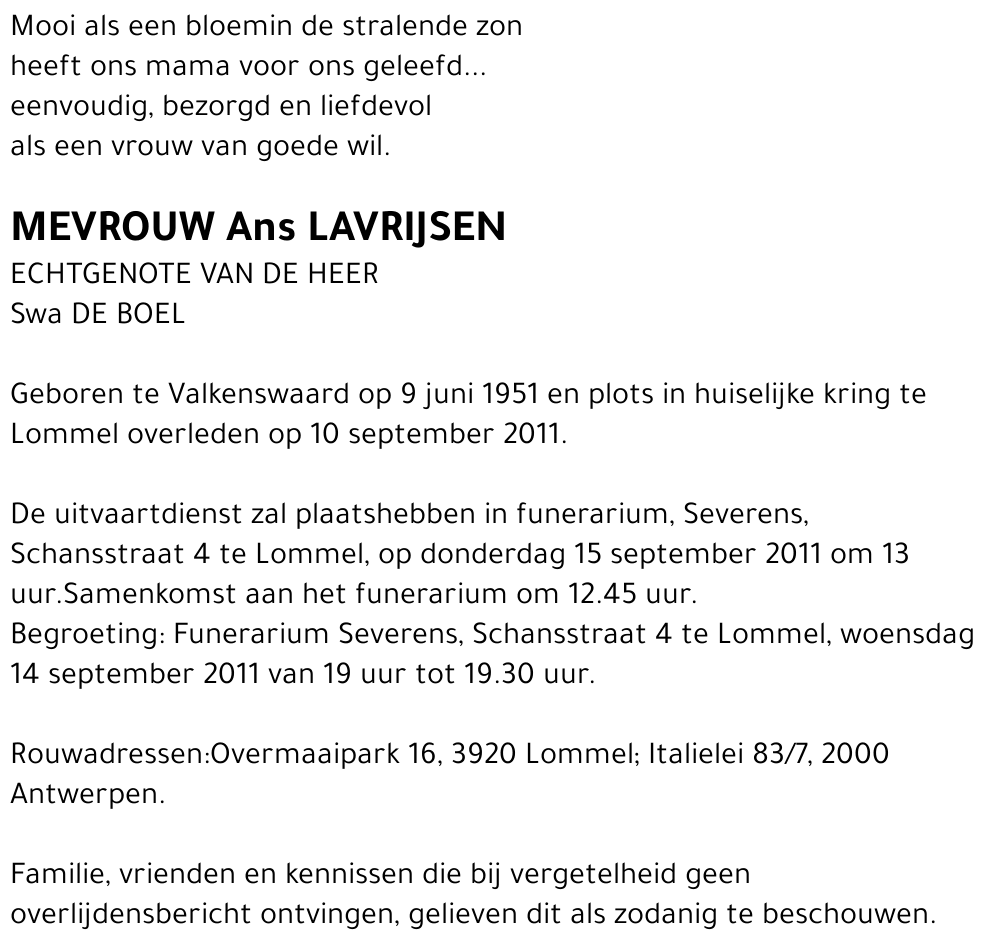 Ans Lavrijsen