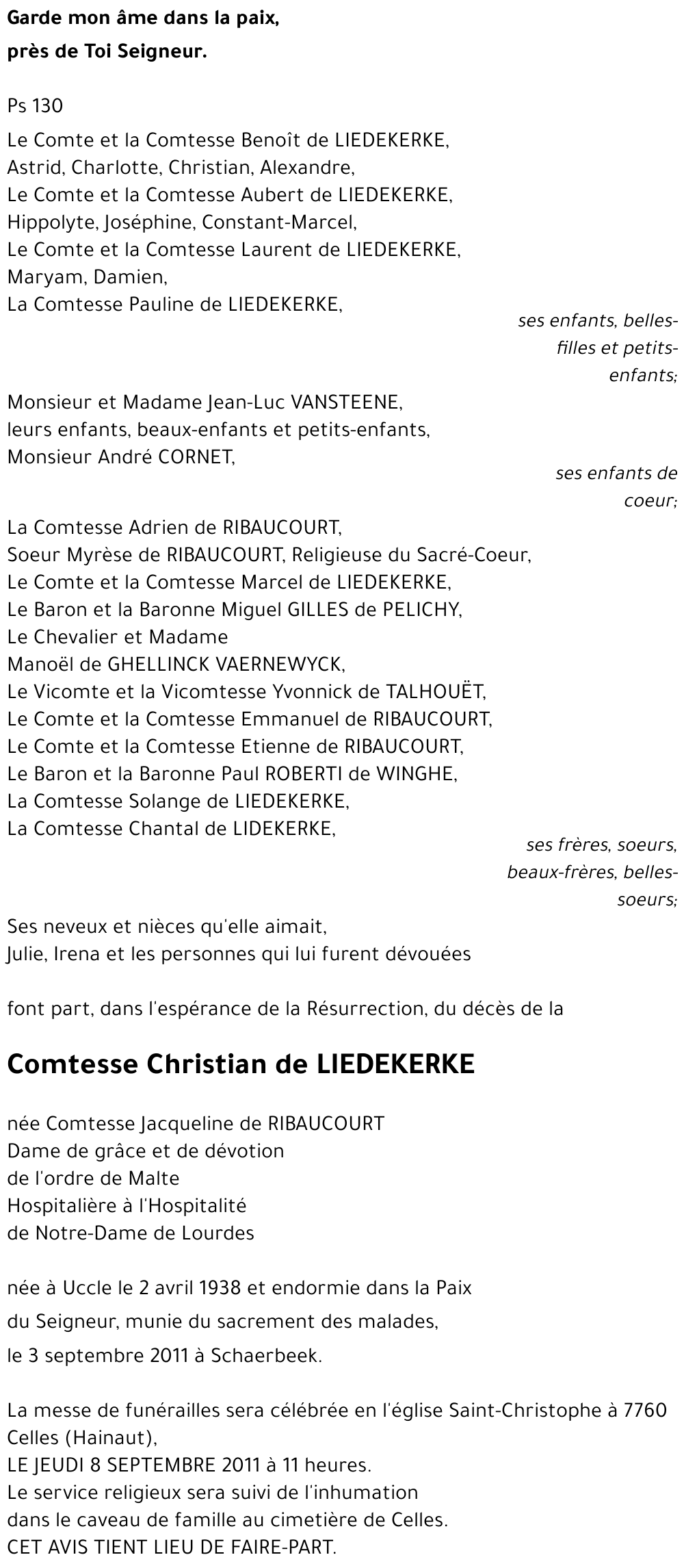 Christian de LIEDEKERKE