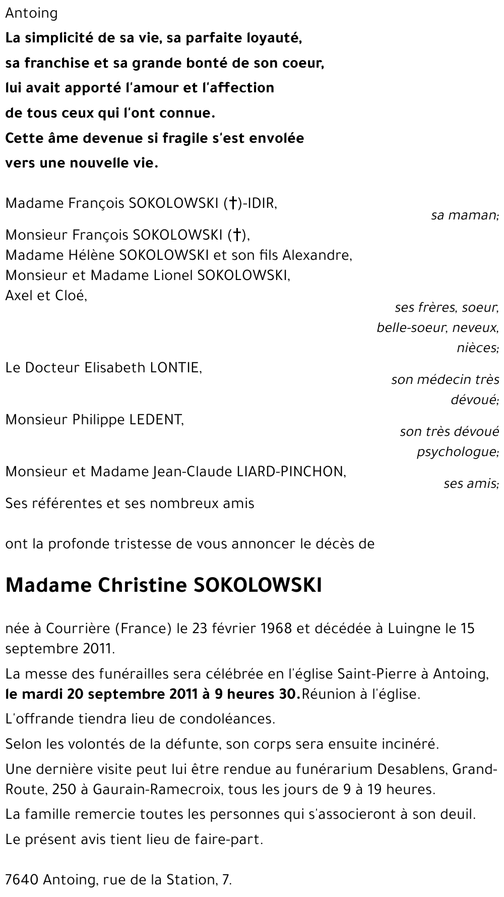 Christine SOKOLOWSKI