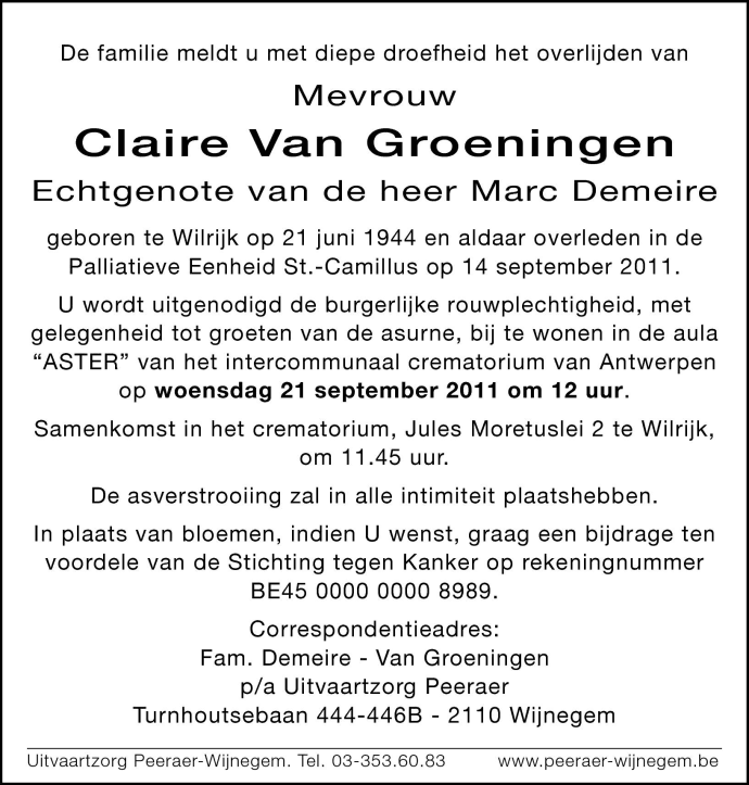 Clara Van Groeningen