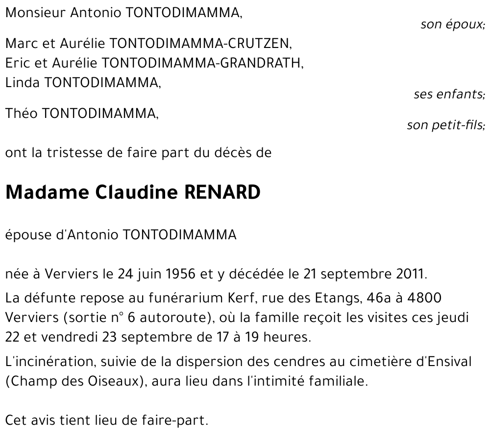 Claudine RENARD