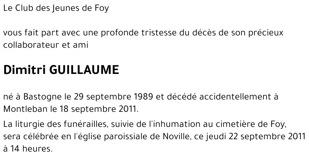 Dimitri GUILLAUME