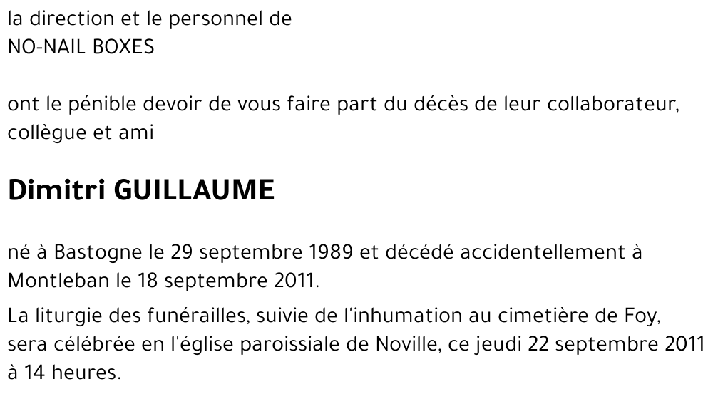 Dimitri GUILLAUME