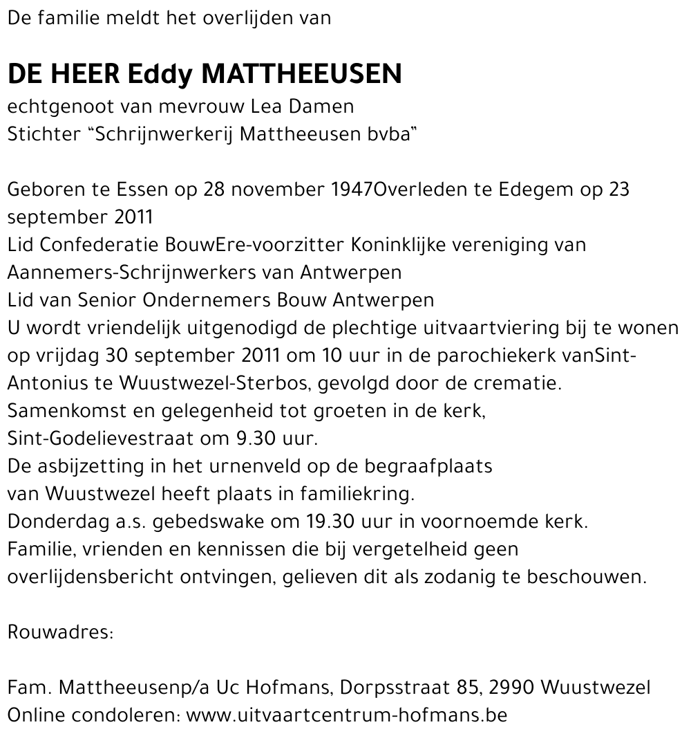 Eddy Mattheeusen