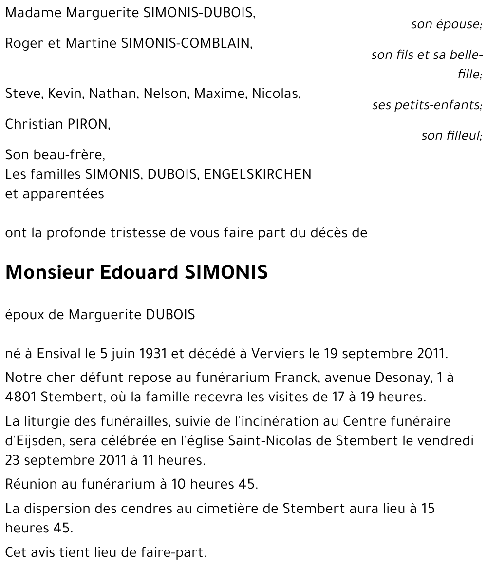 Edouard SIMONIS