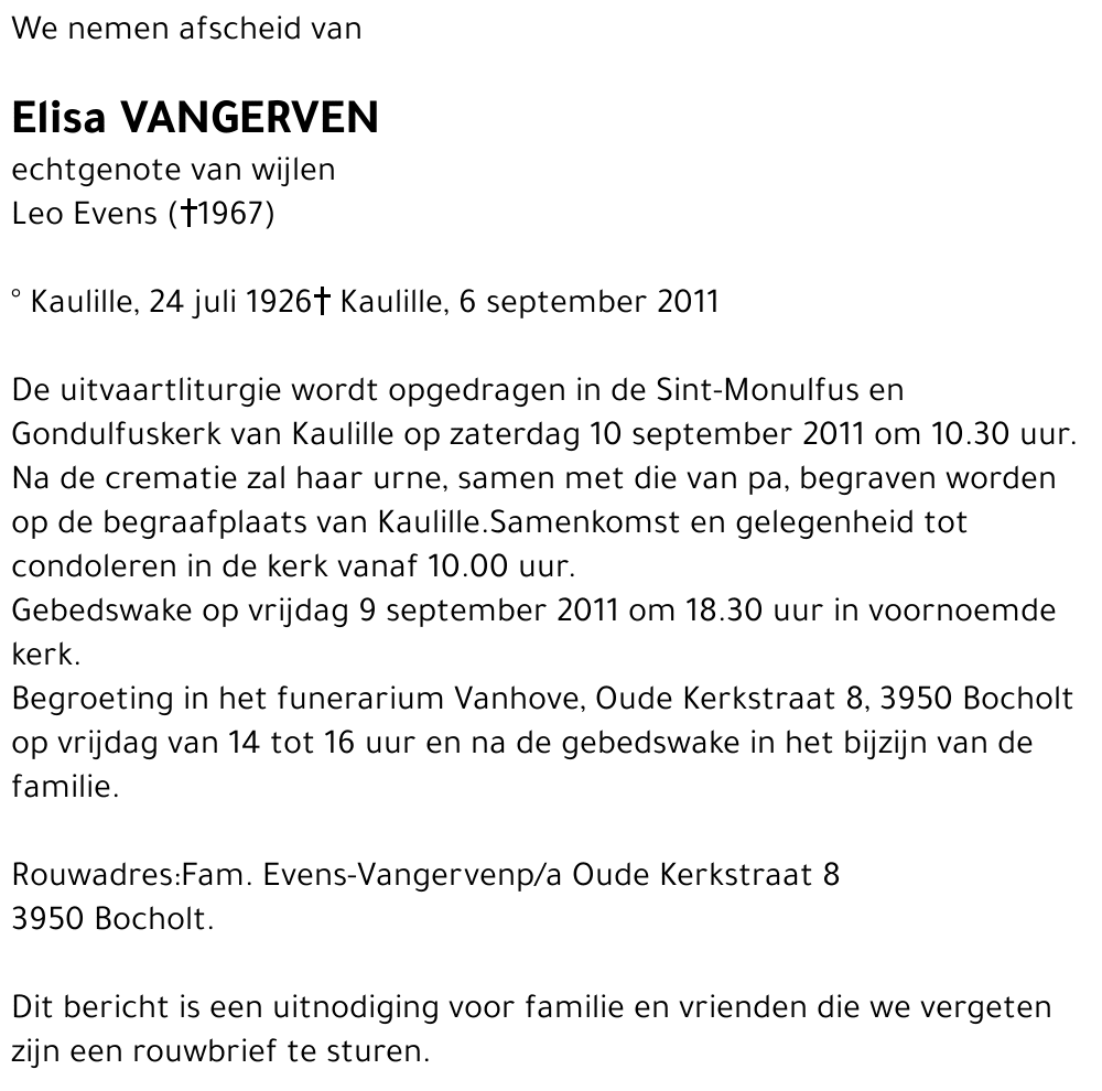 Elisa Vangerven