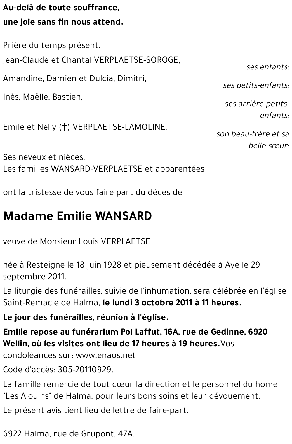Emilie WANSARD