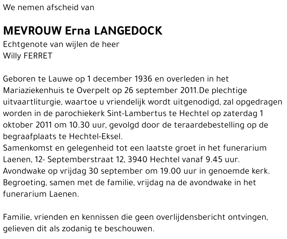 Erna Langedock