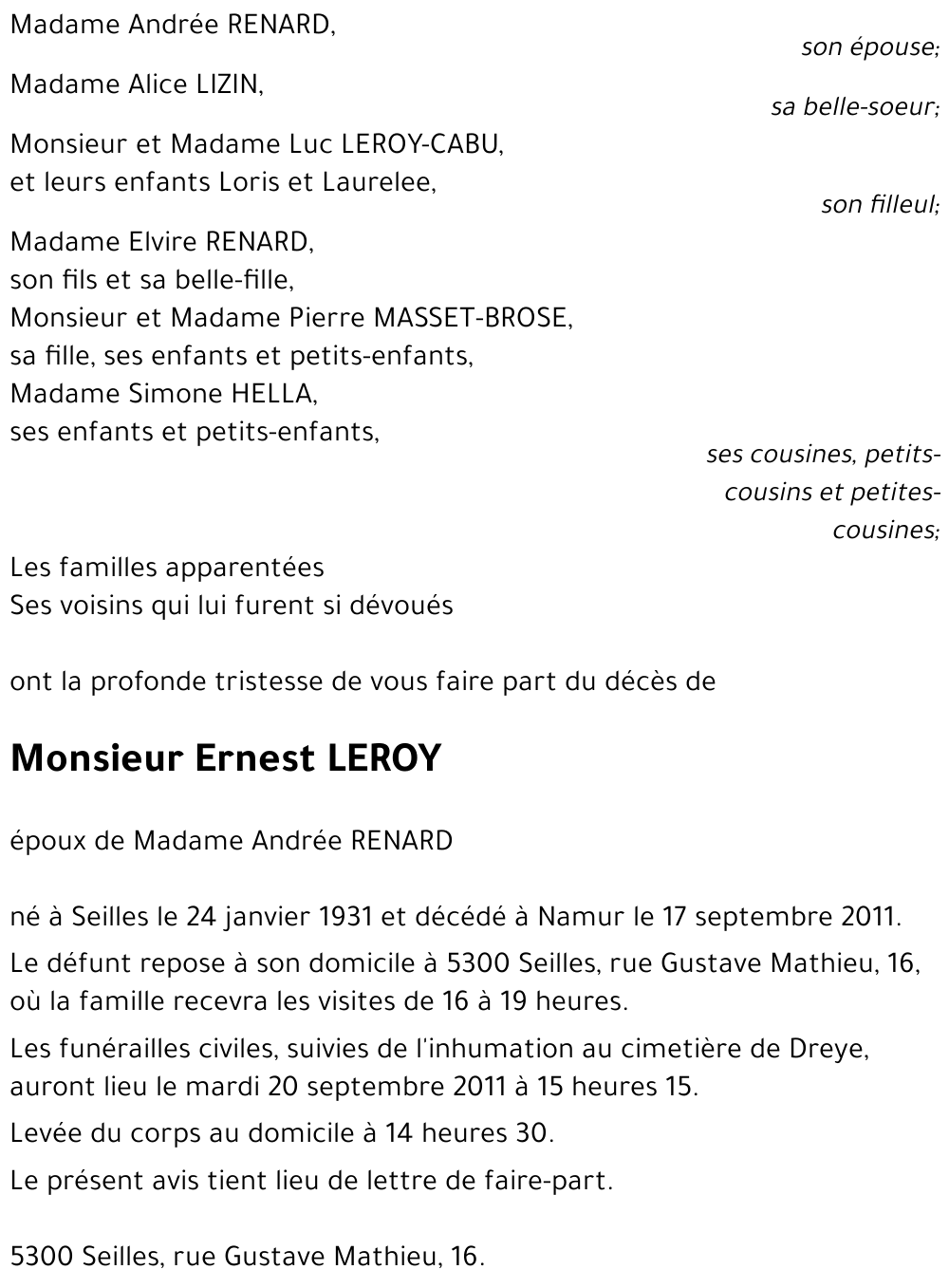 Ernest LEROY