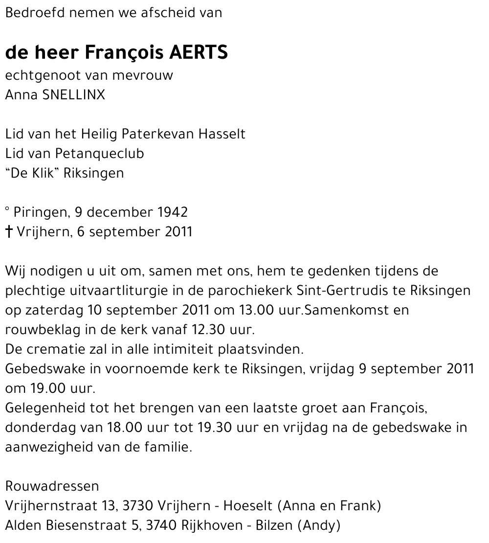 François AERTS