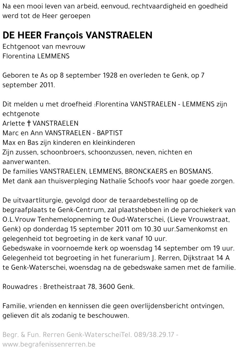 François Vanstraelen