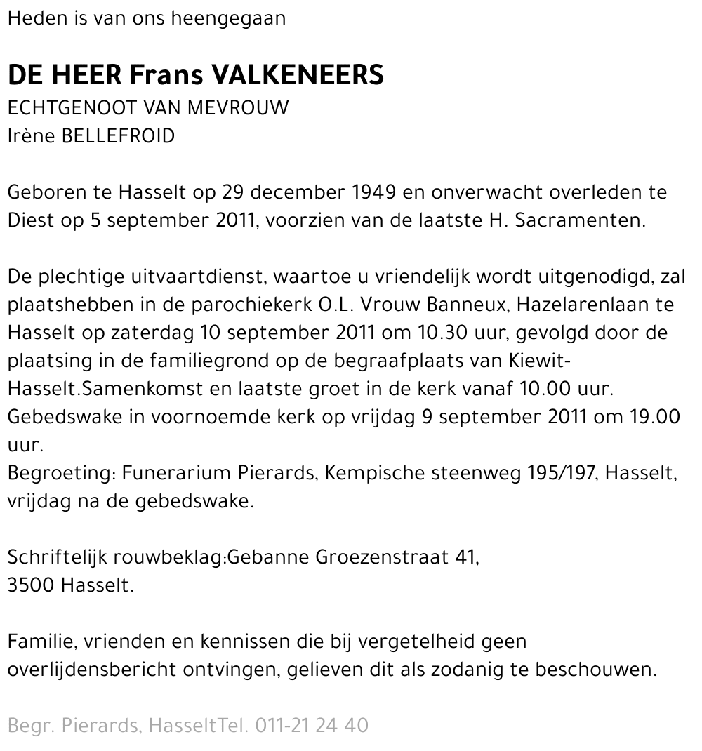 Frans Valkeneers