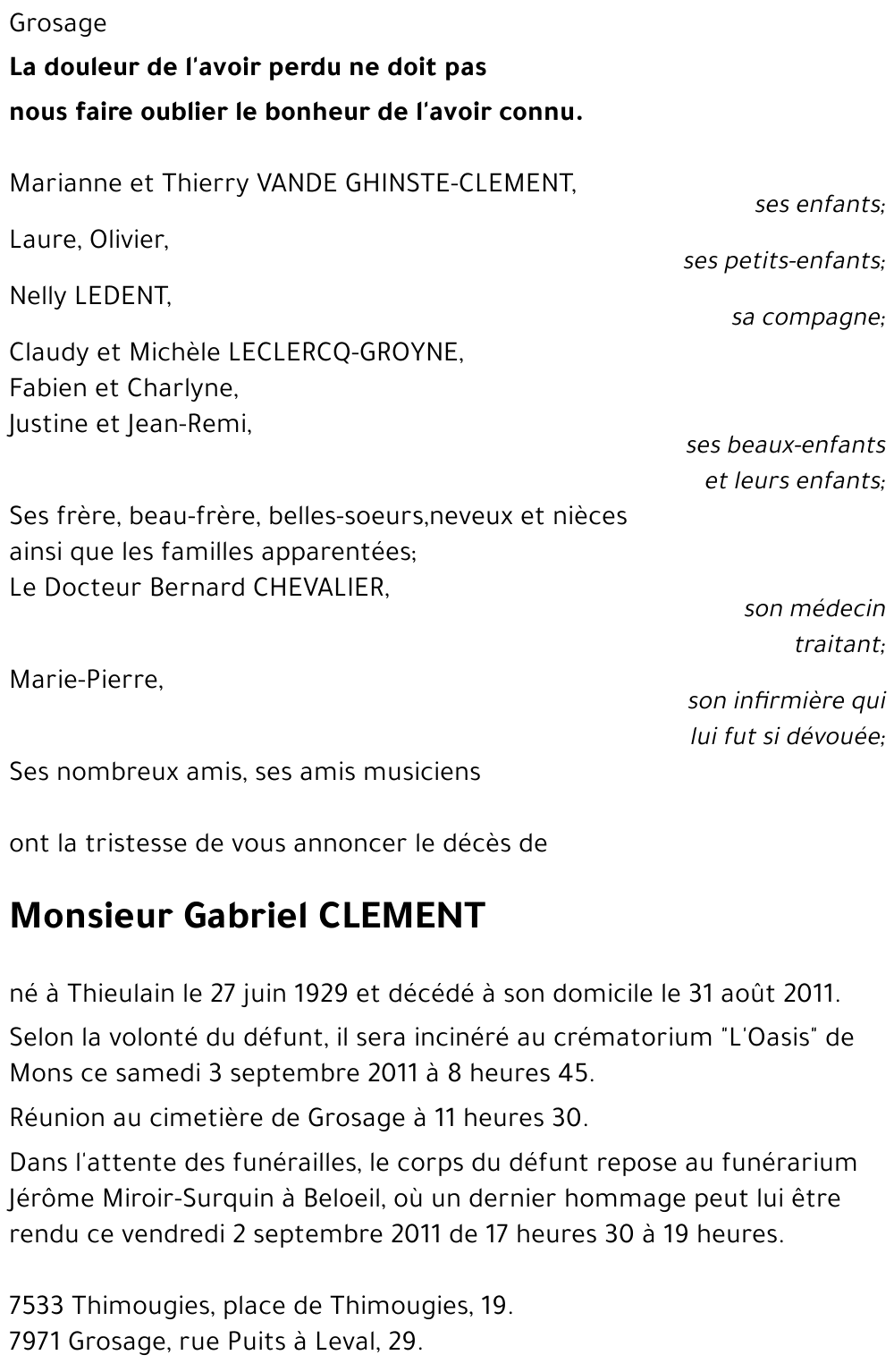 Gabriel CLEMENT