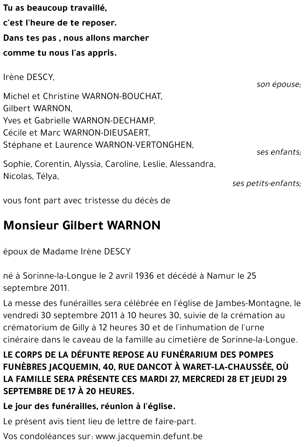 Gilbert WARNON