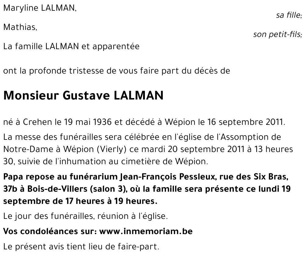 Gustave LALMAN