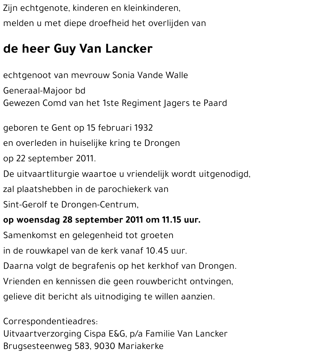 Guy Van Lancker
