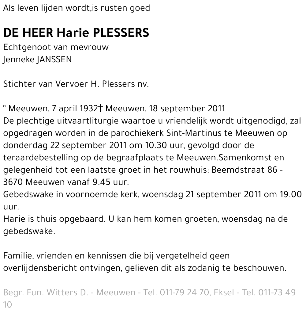 Harie Plessers