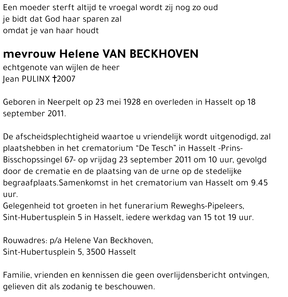 Helene Van Beckhoven
