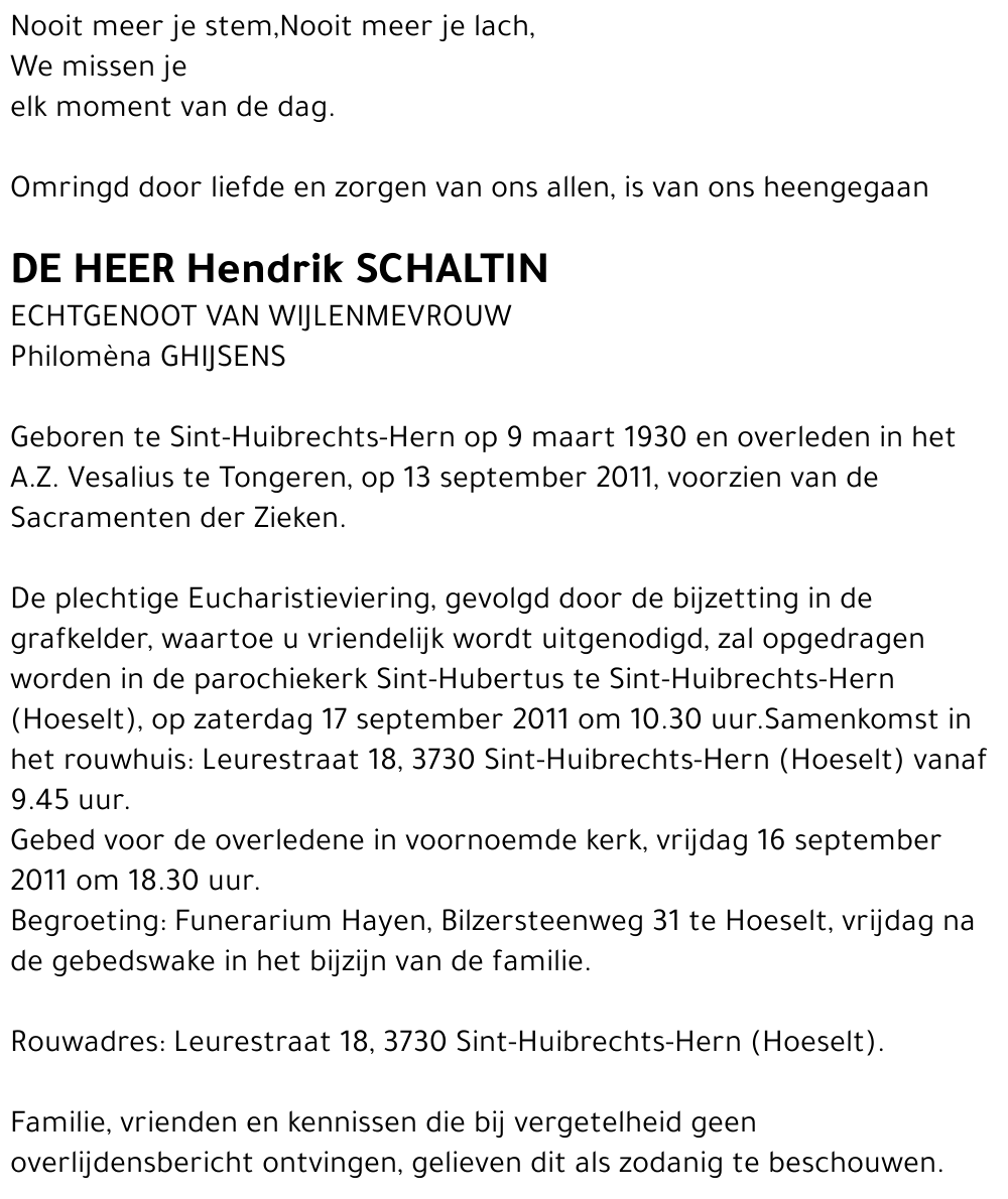 Hendrik Schaltin