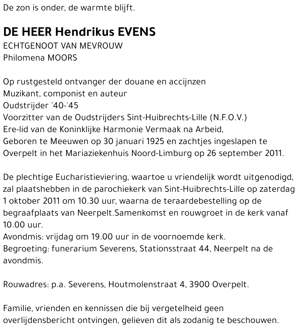 Hendrikus Evens
