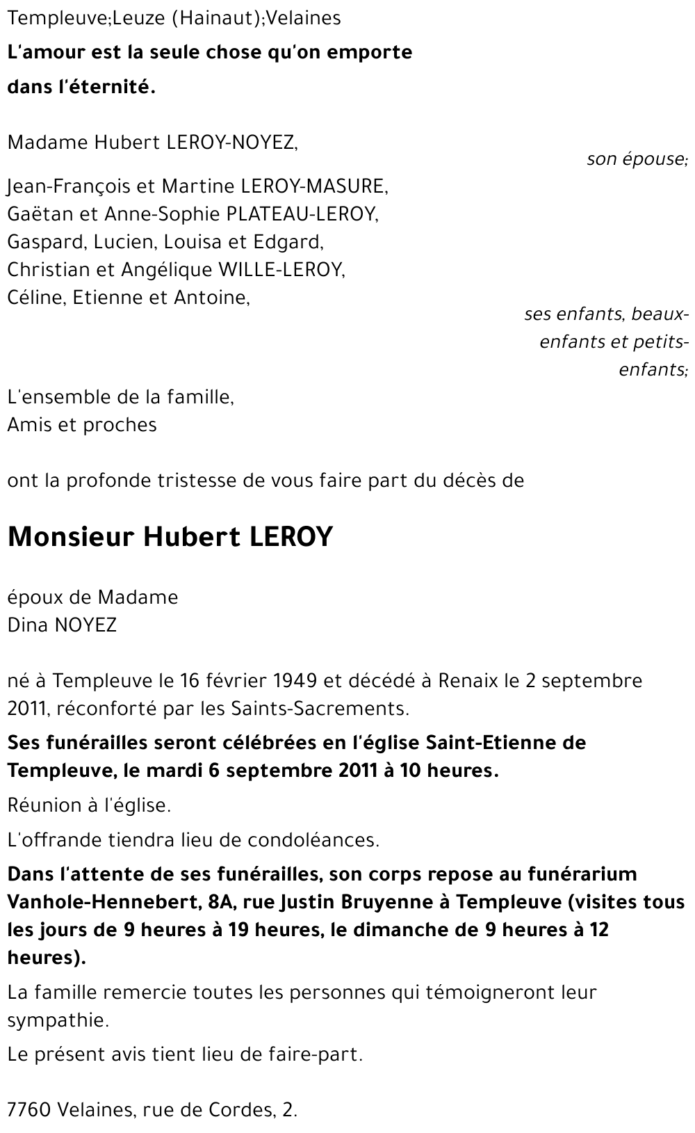 Hubert LEROY