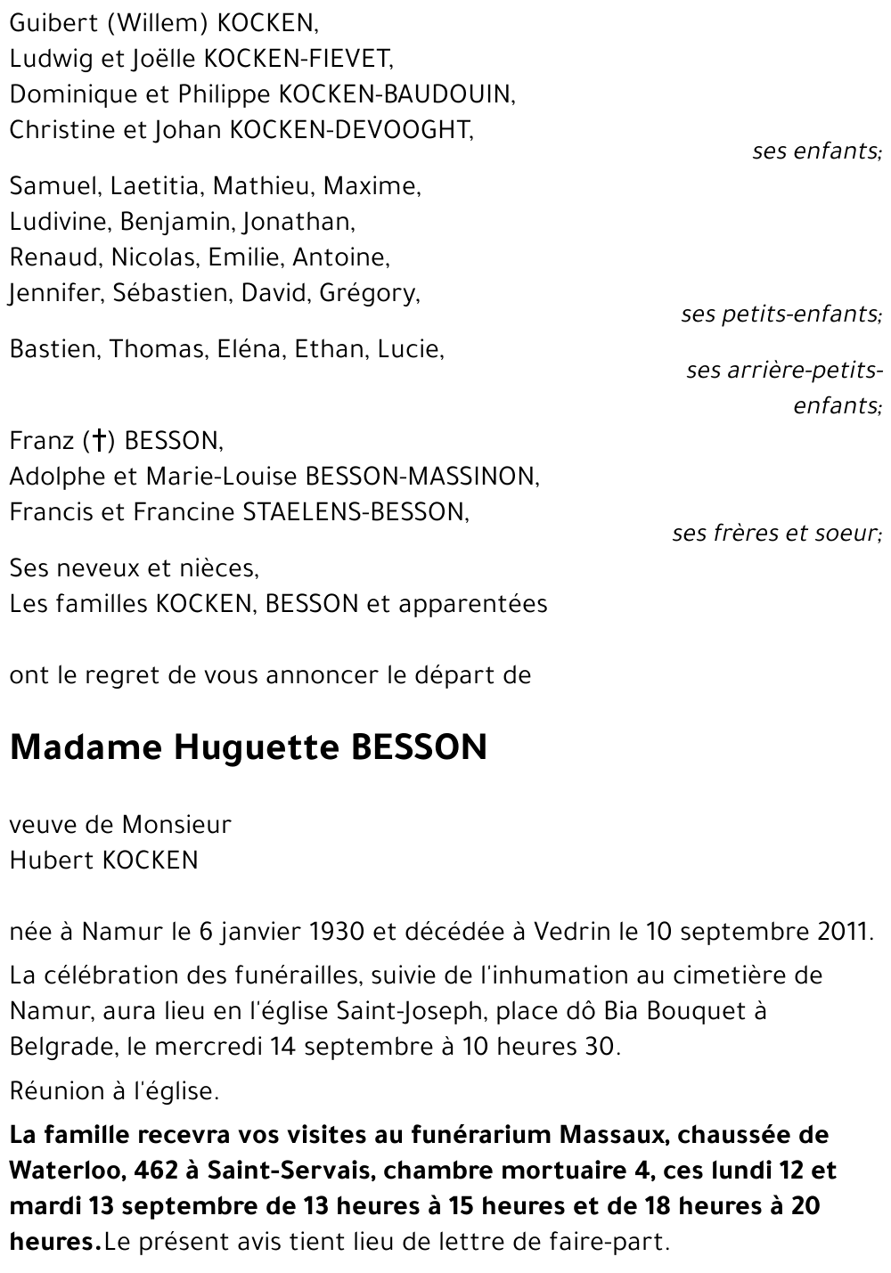 Huguette BESSON