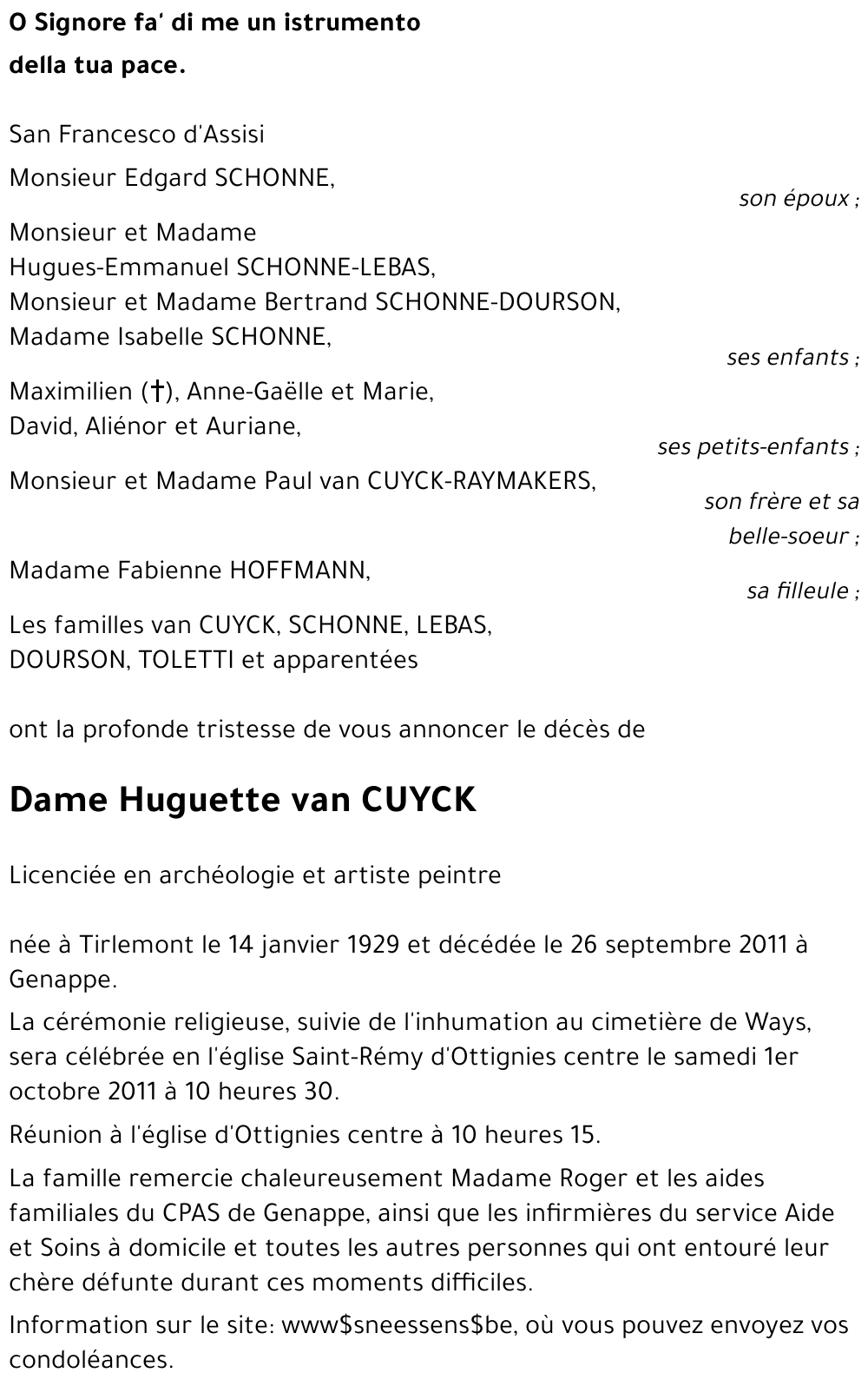 Huguette van CUYCK
