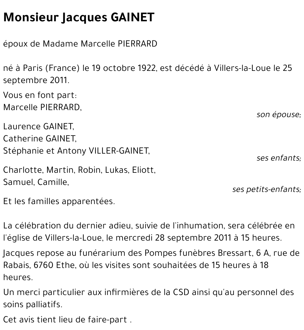 Jacques GAINET
