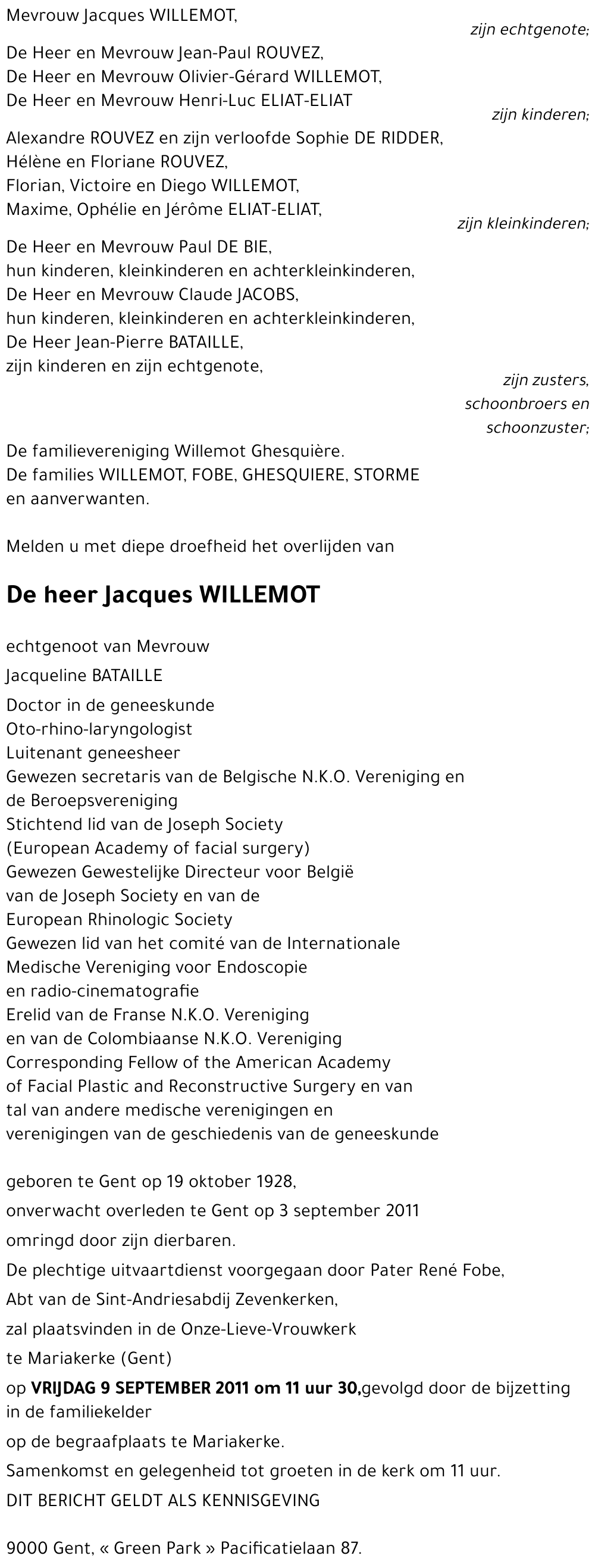 Jacques WILLEMOT