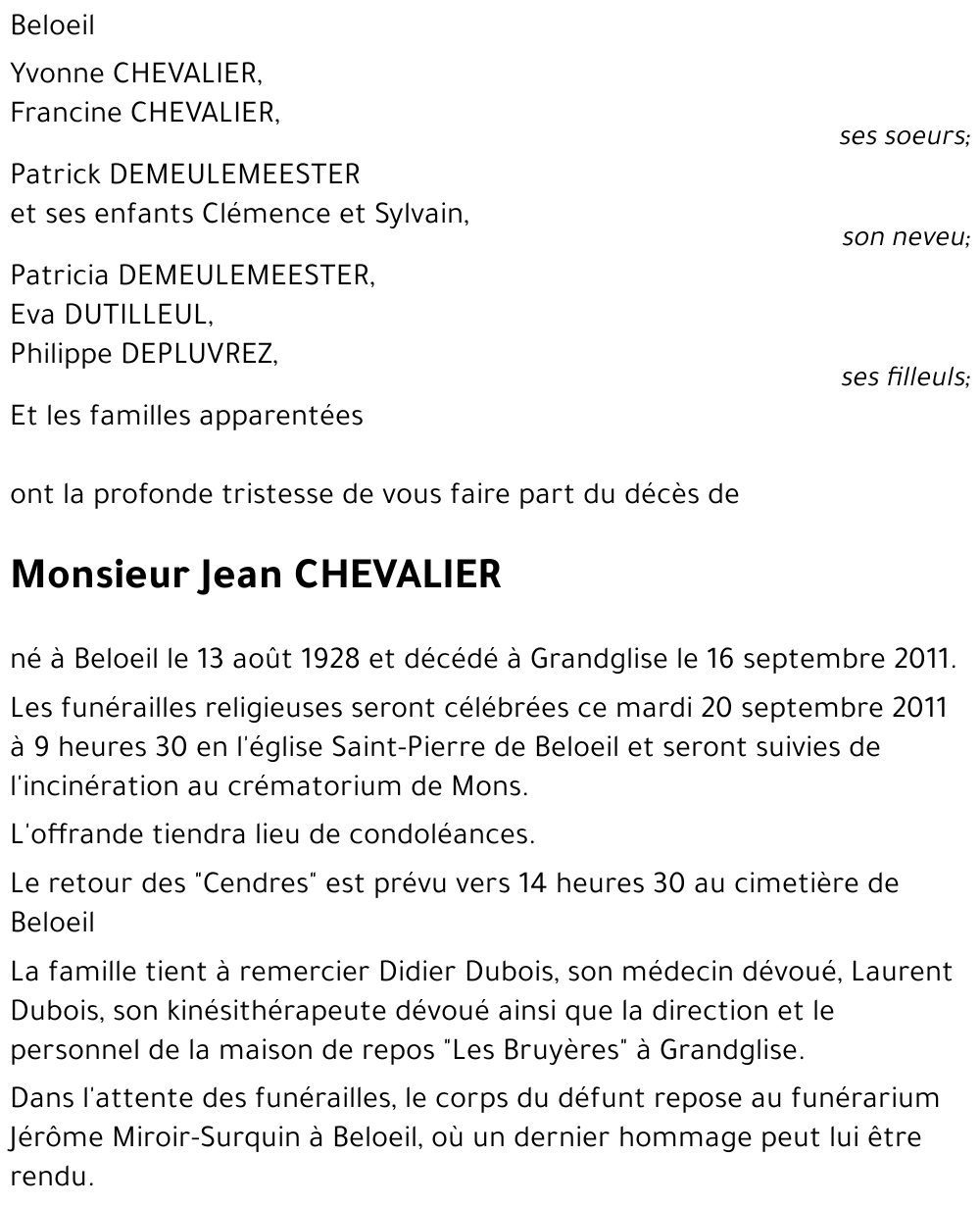 Jean CHEVALIER