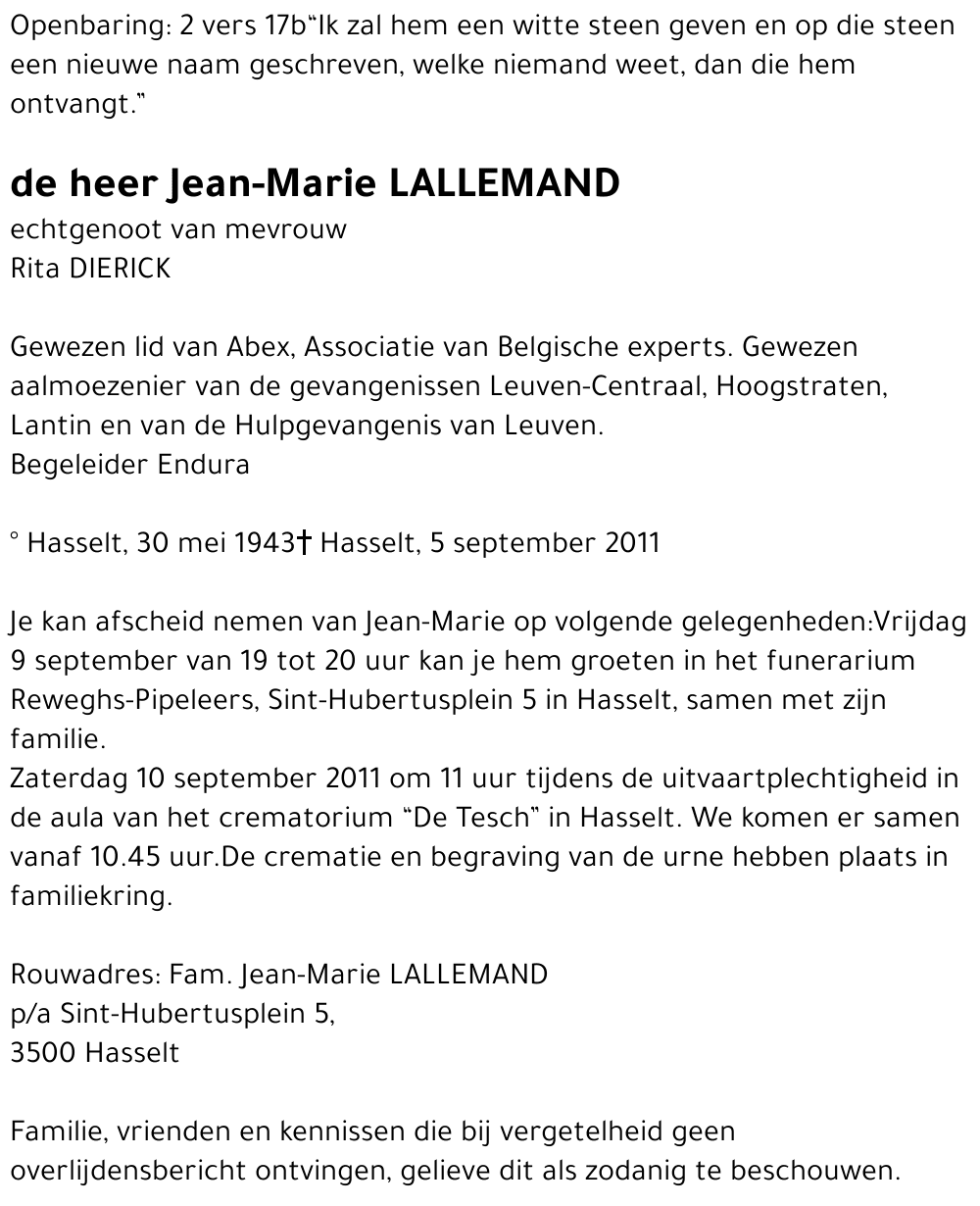 Jean-Marie LALLEMAND
