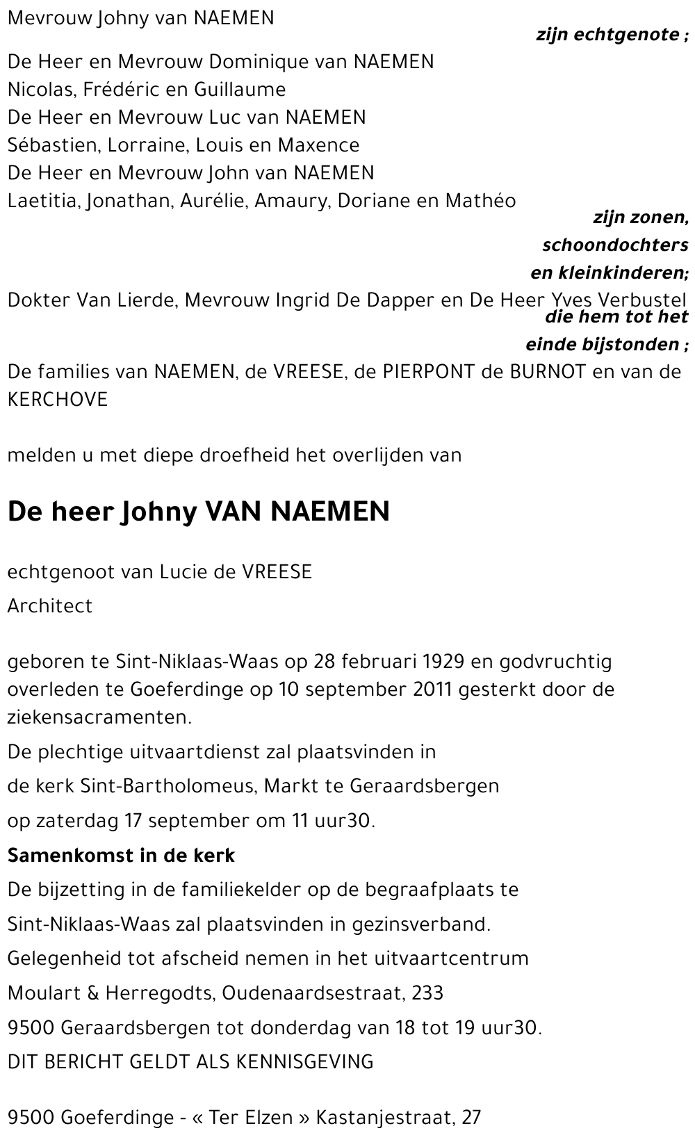 Johny VAN NAEMEN