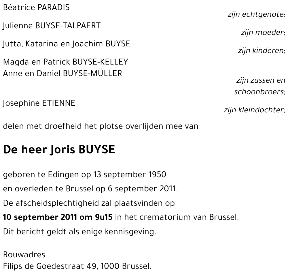 Joris BUYSE
