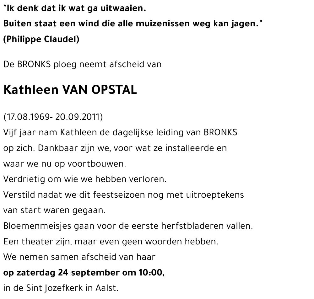 Kathleen VAN OPSTAL