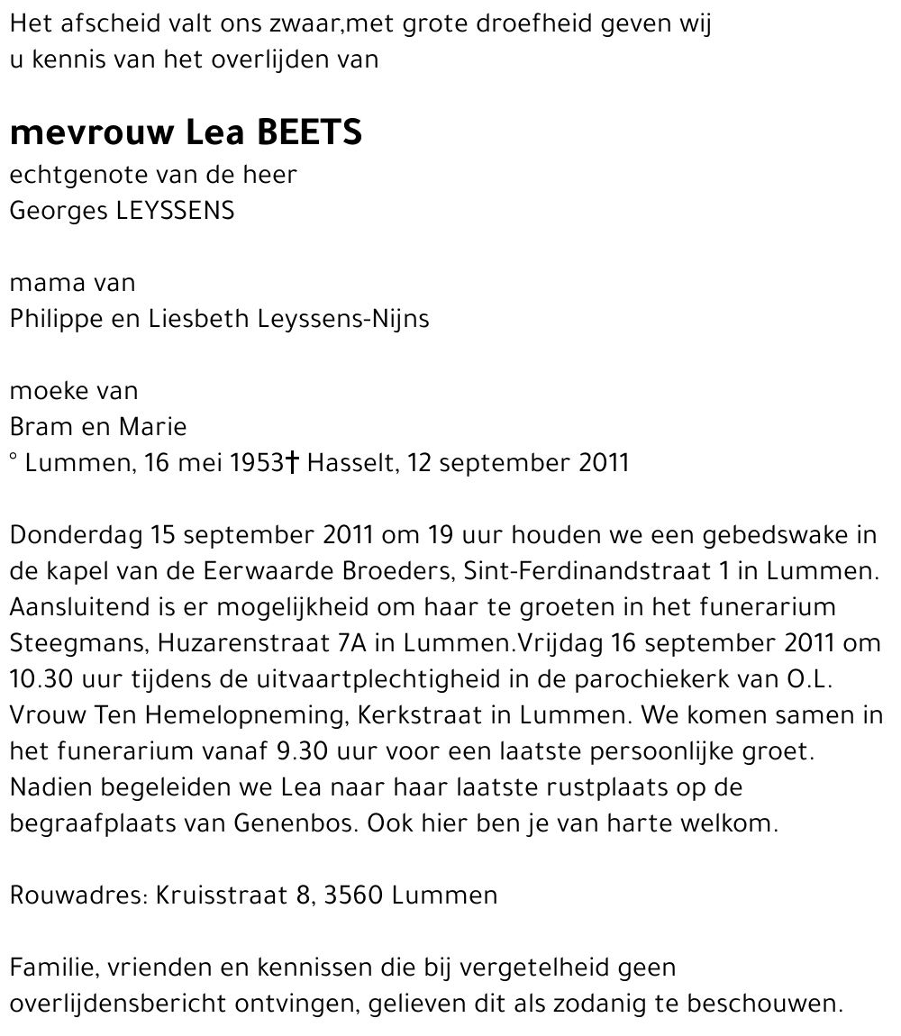 Lea BEETS