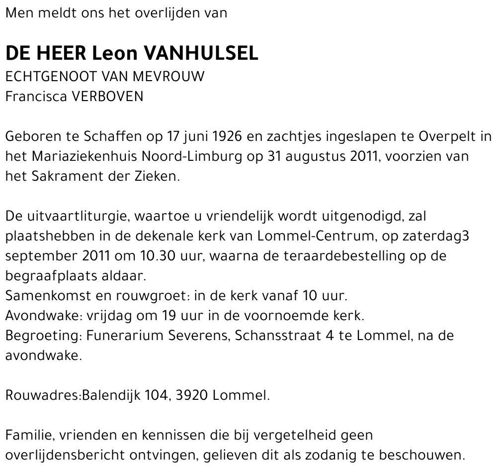 Leon Vanhulsel