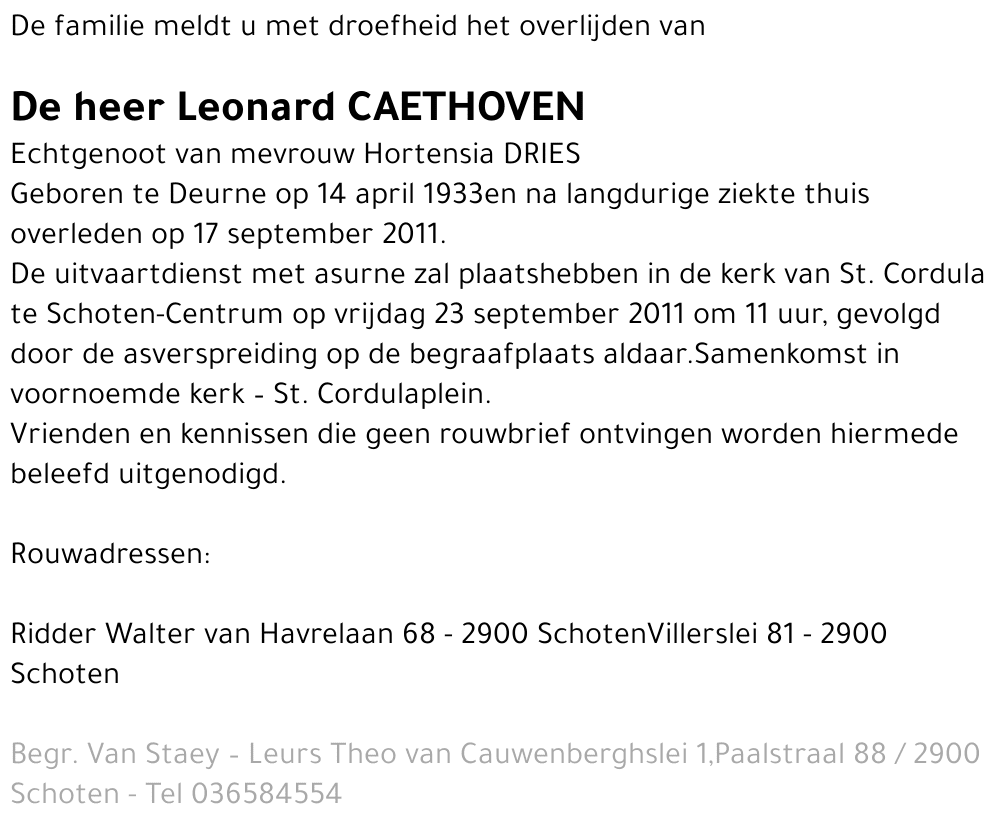 Leonard Caethoven