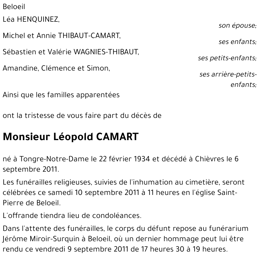 Léopold CAMART