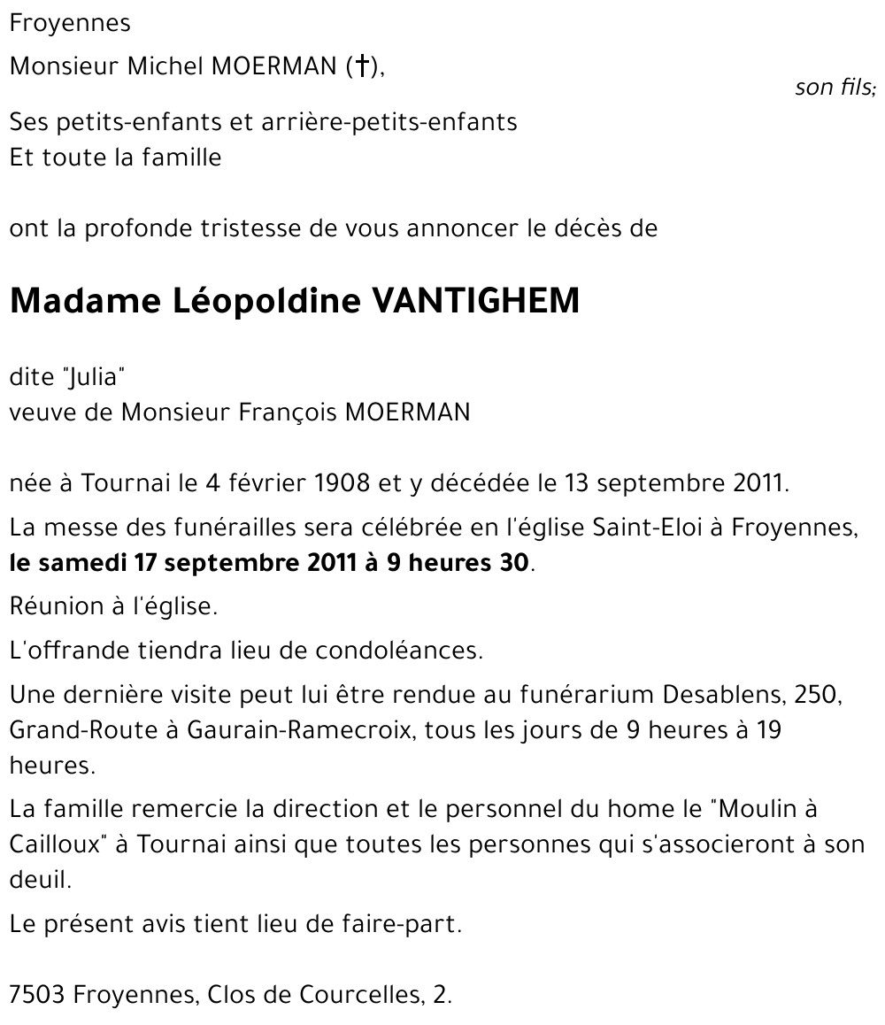 Léopoldine VANTIGHEM