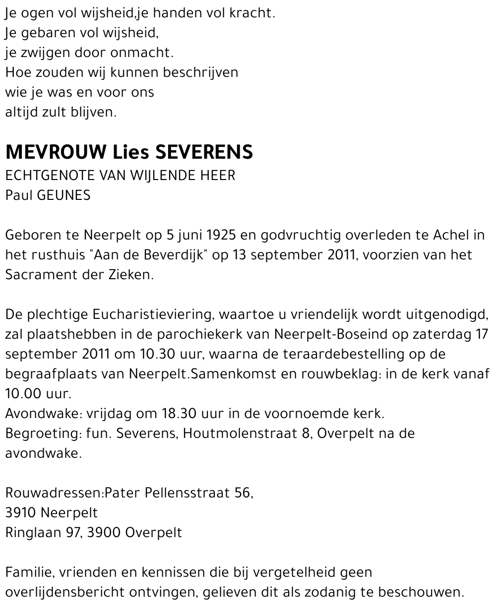 Lies Severens
