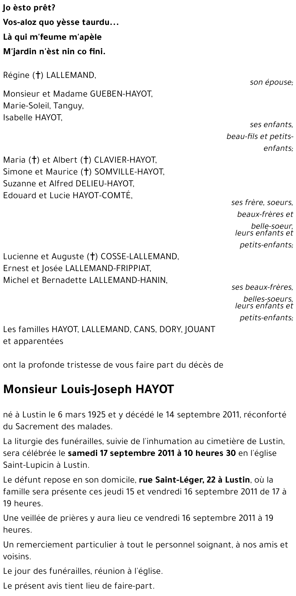Louis HAYOT