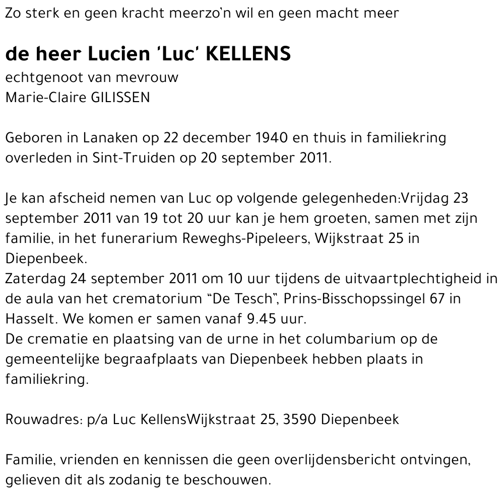 Lucien 'Luc' Kellens