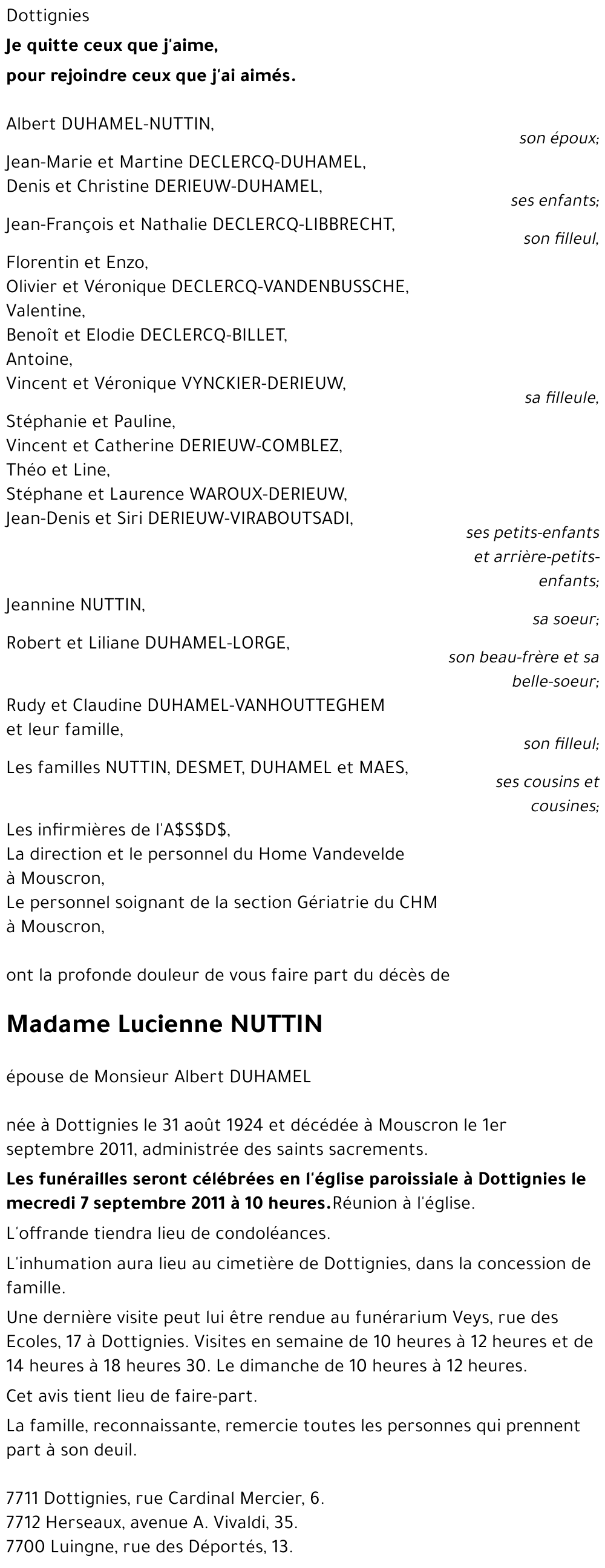 Lucienne NUTTIN