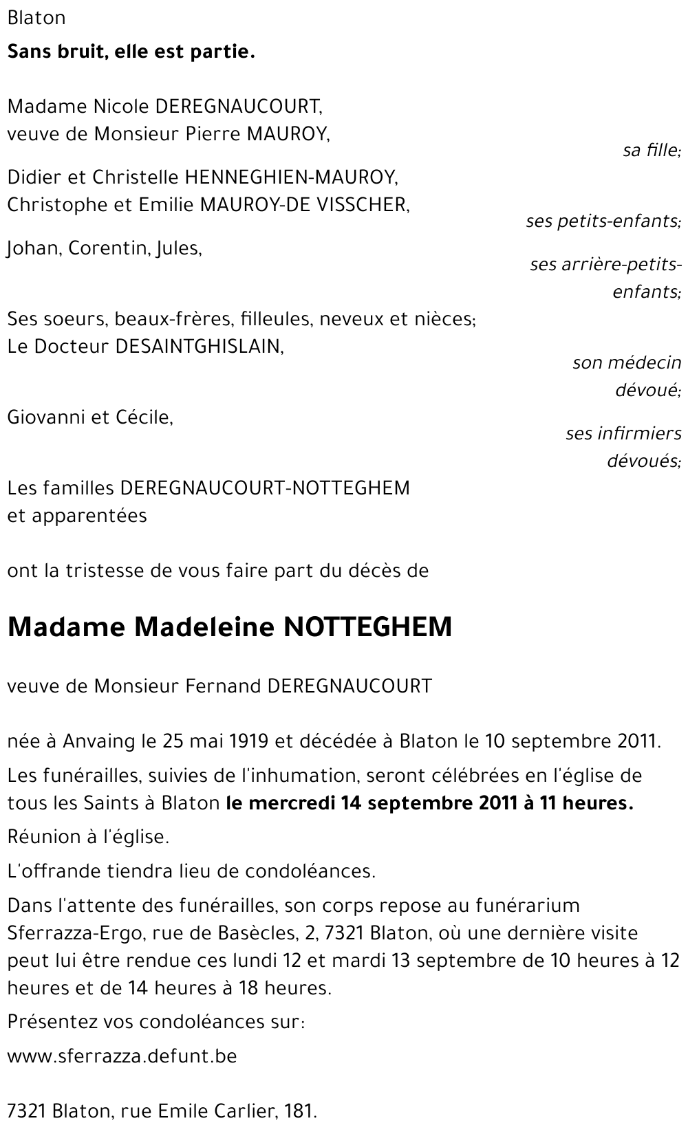 Madeleine NOTTEGHEM