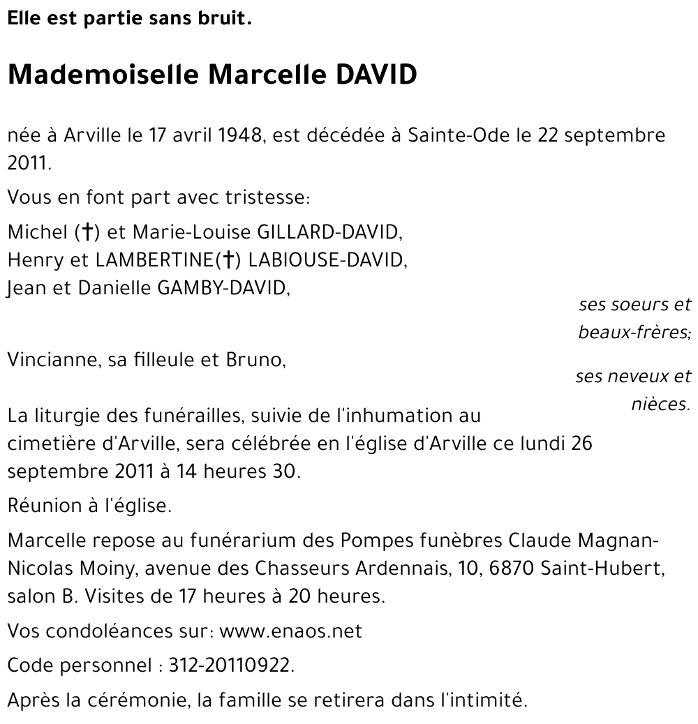 Marcelle DAVID